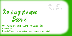 krisztian suri business card