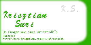 krisztian suri business card